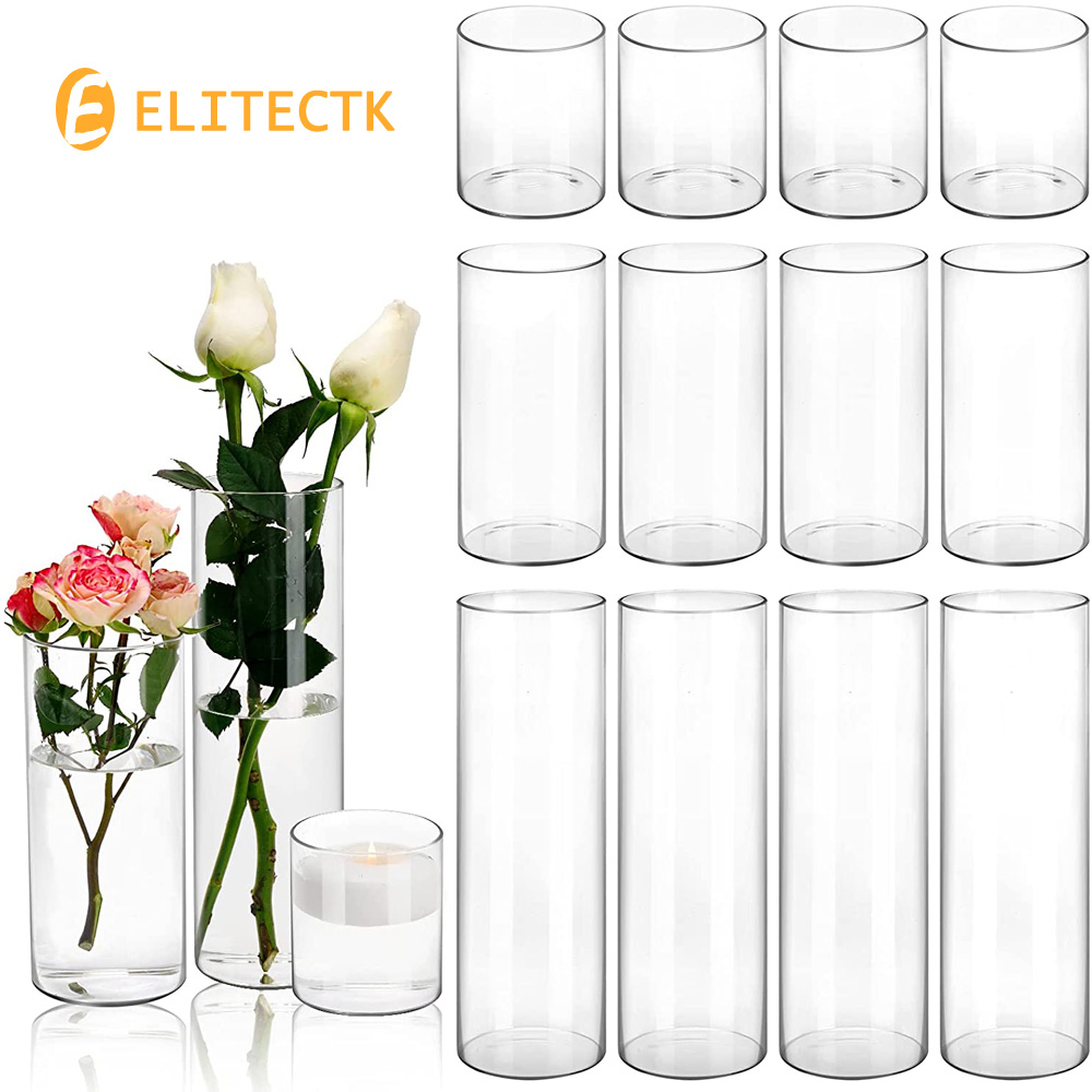 Glass Cylinder Vase Hurricane  - Centerpiece Vase Tall avis et prix