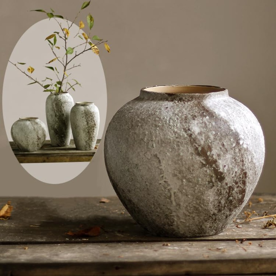 Rustic Ceramic Tall Floor Vase - Centerpiece Vase Tall avis et prix