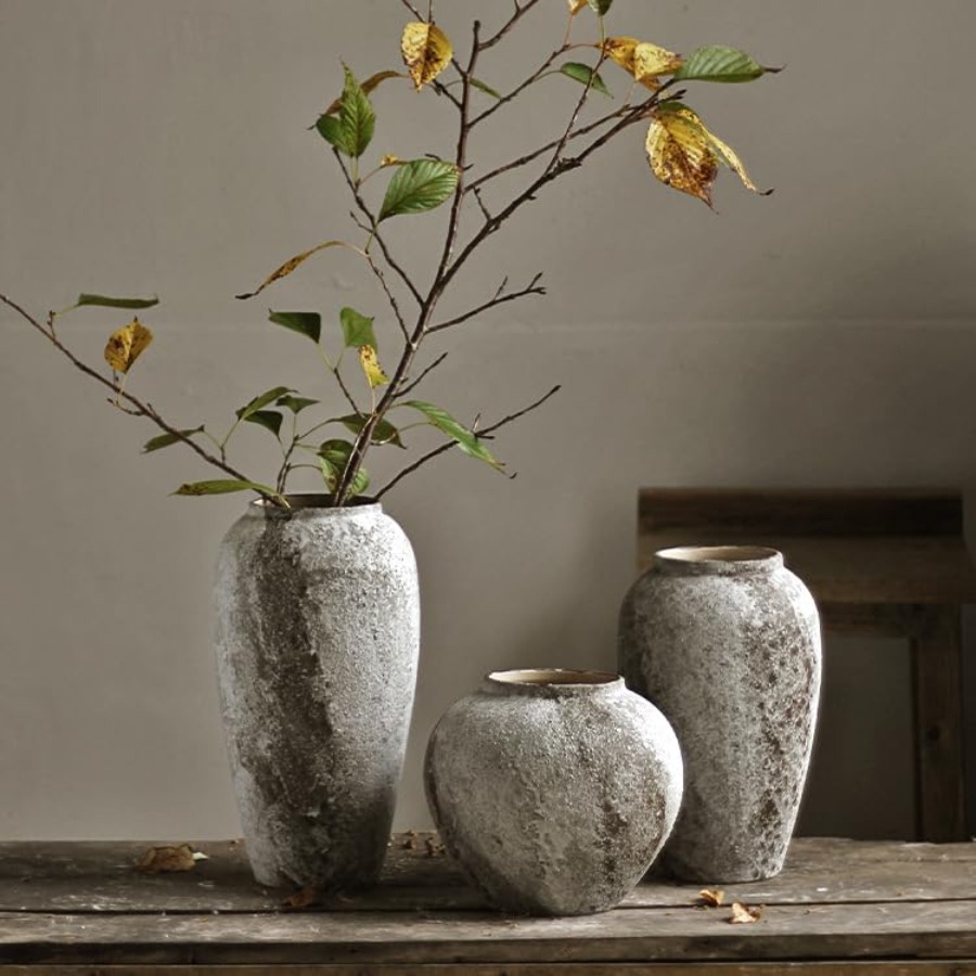 Rustic Ceramic Tall Floor Vase - Centerpiece Vase Tall avis et prix