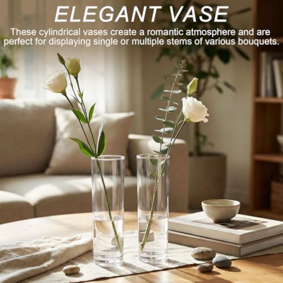 48 Pcs acrylic cylinder bud va - Centerpiece Vase Tall avis et prix