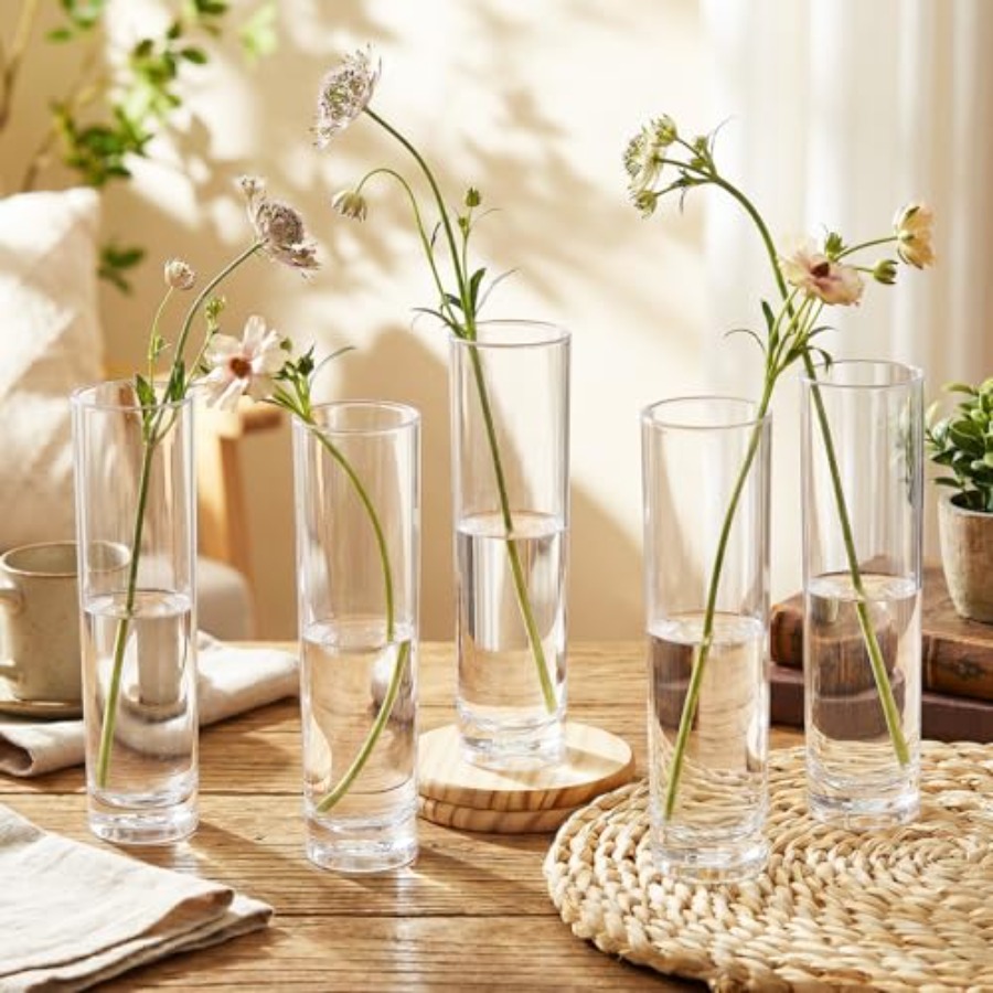 48 Pcs acrylic cylinder bud va - Centerpiece Vase Tall avis et prix