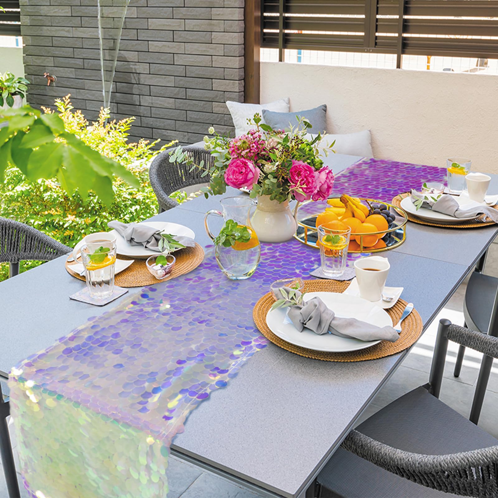 Mermaid Party Table Runner Mer - Table Runner Sequin avis et prix