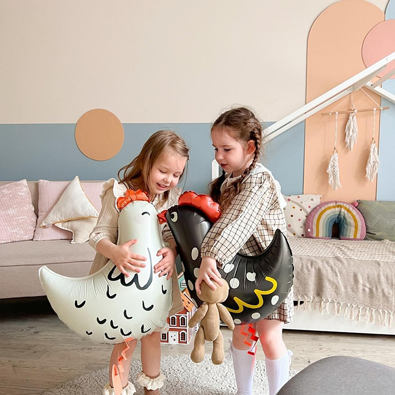 2Pcs Chicken-Shaped Aluminum F - Confetti Balloon Set avis et prix