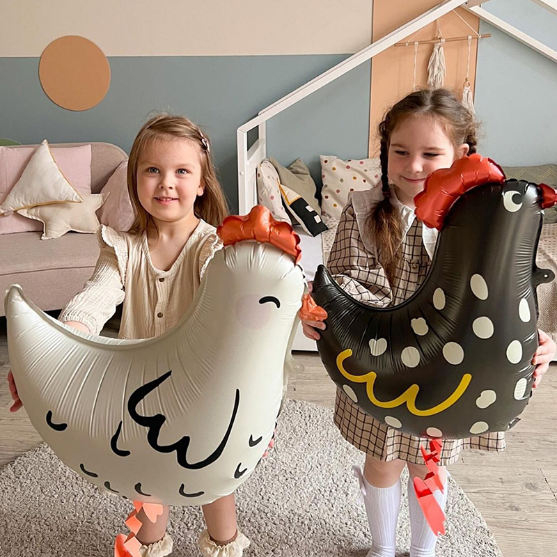 2Pcs Chicken-Shaped Aluminum F - Confetti Balloon Set avis et prix