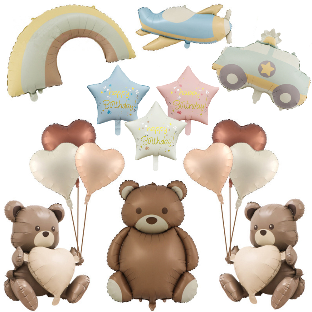 Big Matte Brown Bear Foil Ball - Confetti Balloon Set avis et prix