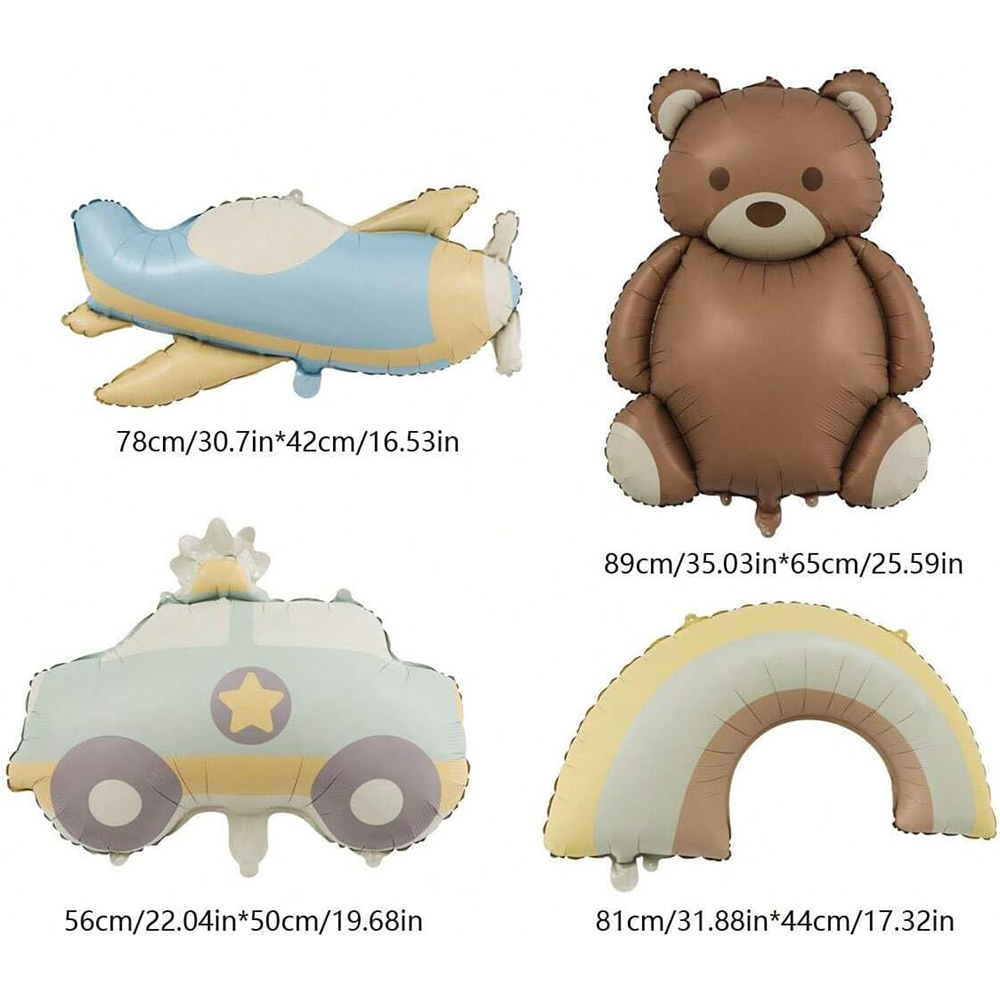 Big Matte Brown Bear Foil Ball - Confetti Balloon Set avis et prix