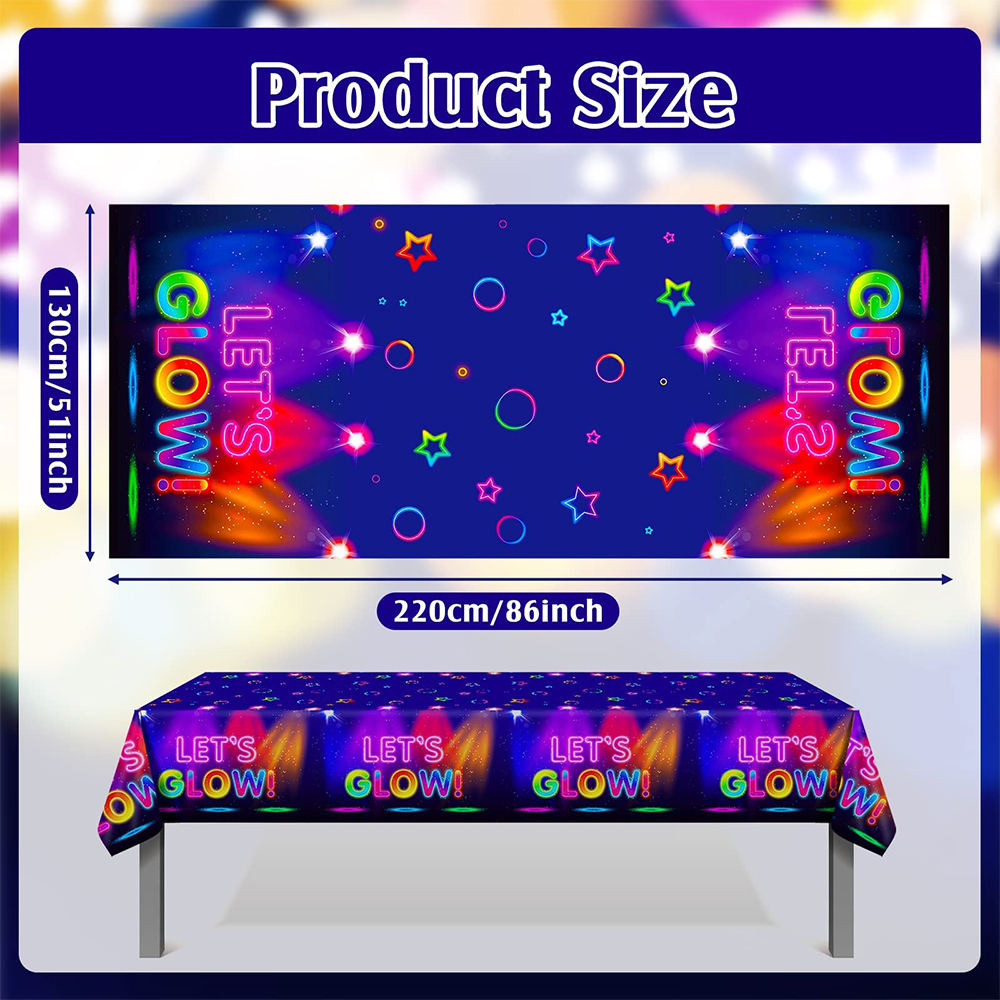 Glow Party Tablecloth Napkins  - Confetti Balloon Set avis et prix