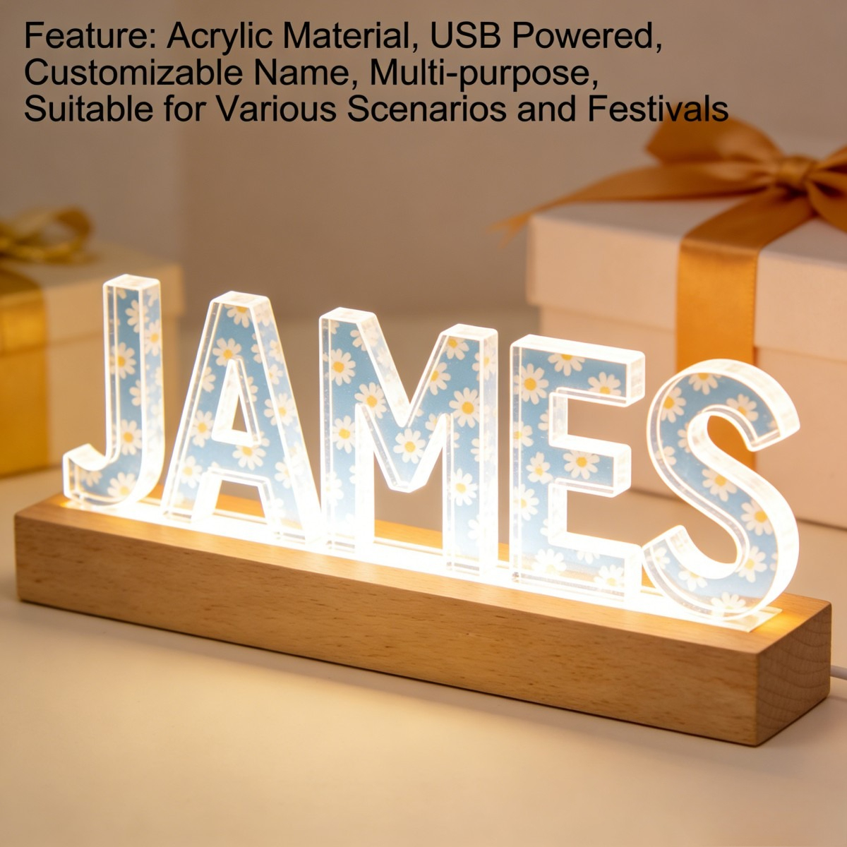 Personalized Acrylic LED Night - Wedding Led avis et prix