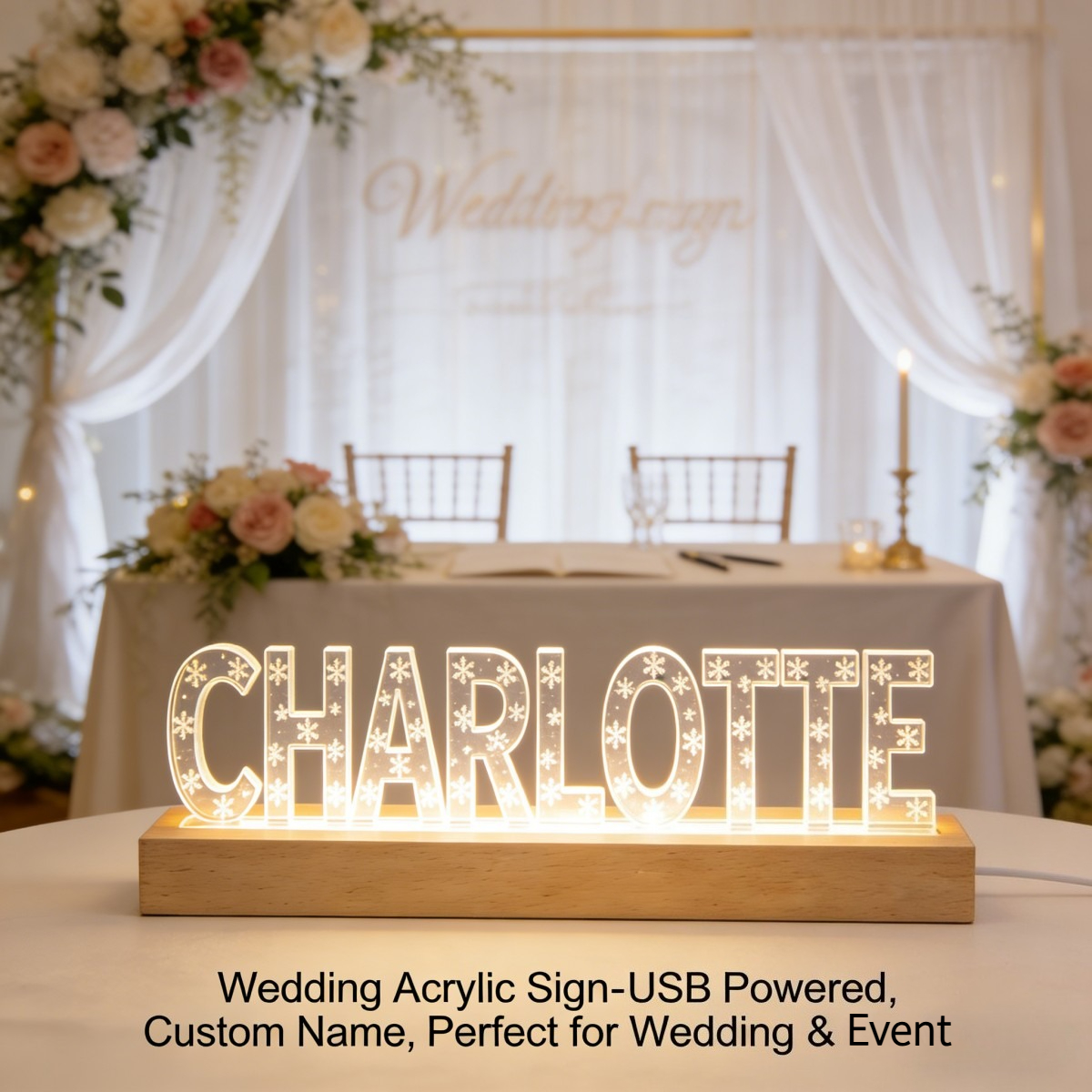 Personalized Acrylic LED Night - Wedding Led avis et prix