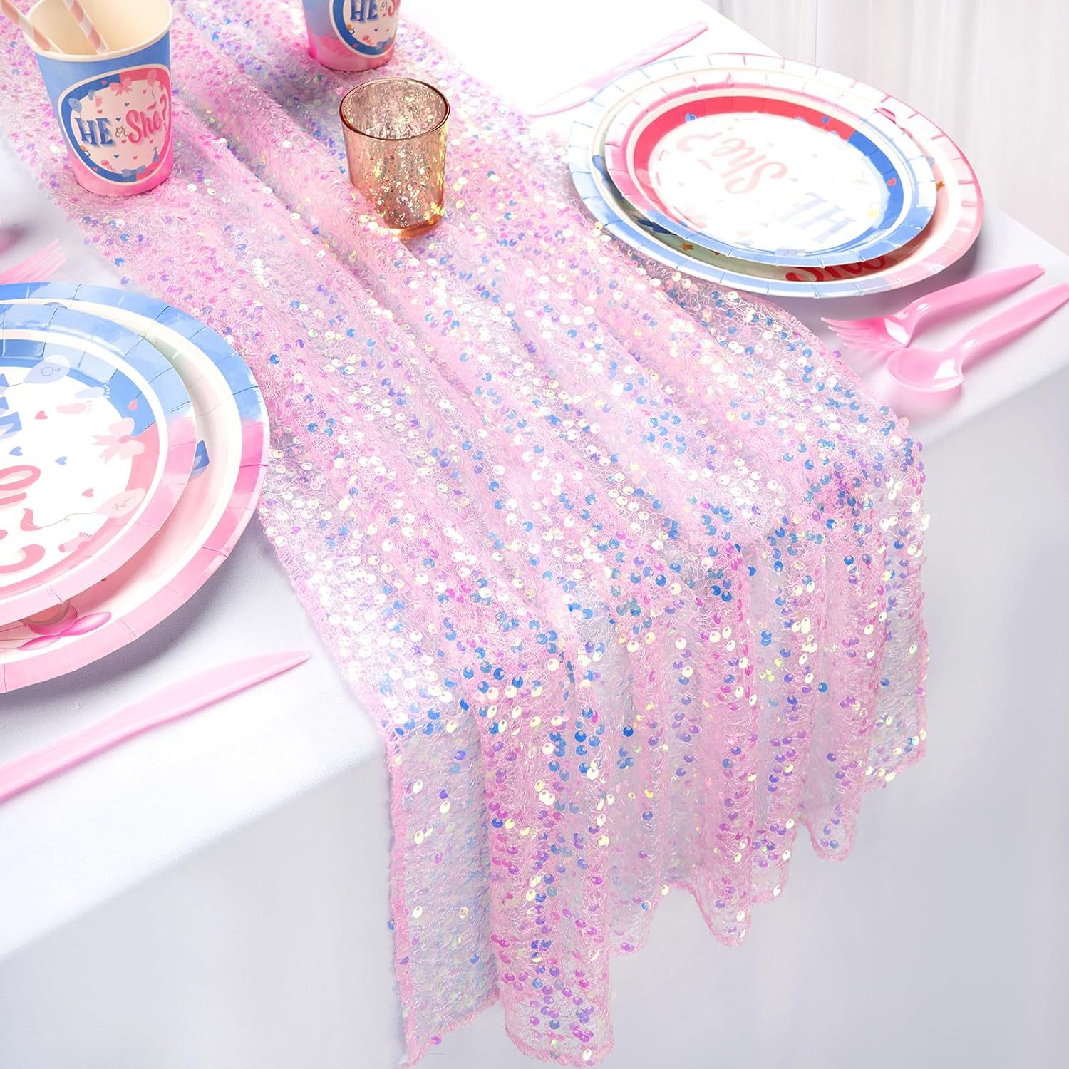 Glitter Iridescent Sequin Tabl - Table Runner Sequin avis et prix
