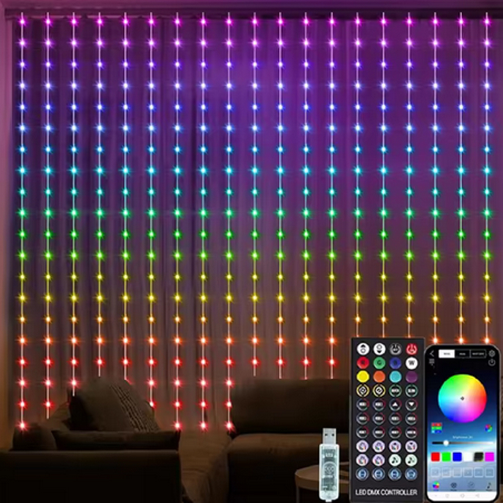 3M RGB Smart LED Curtain Light - Wedding Led avis et prix