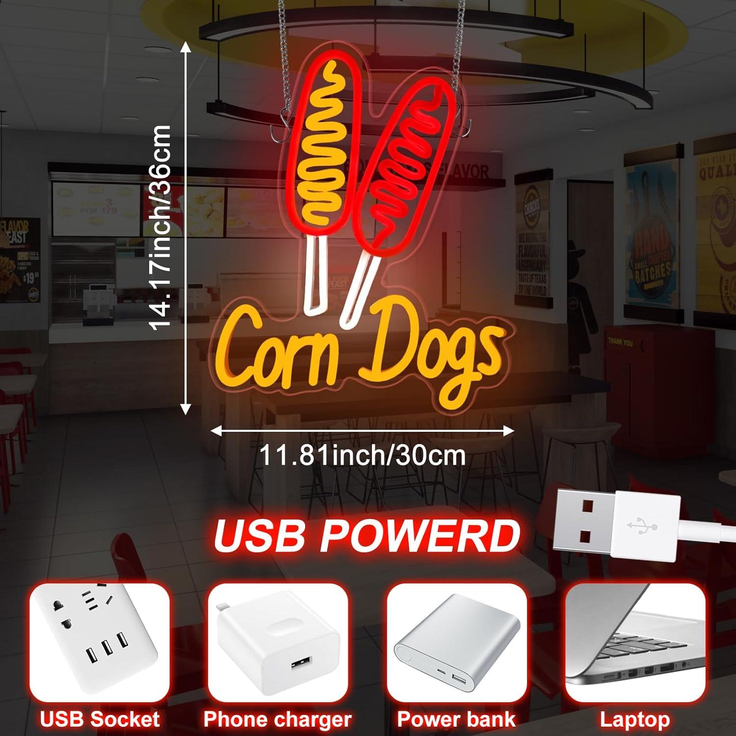 Corn Dog Neon Sign Snack USB D - Wedding Led avis et prix