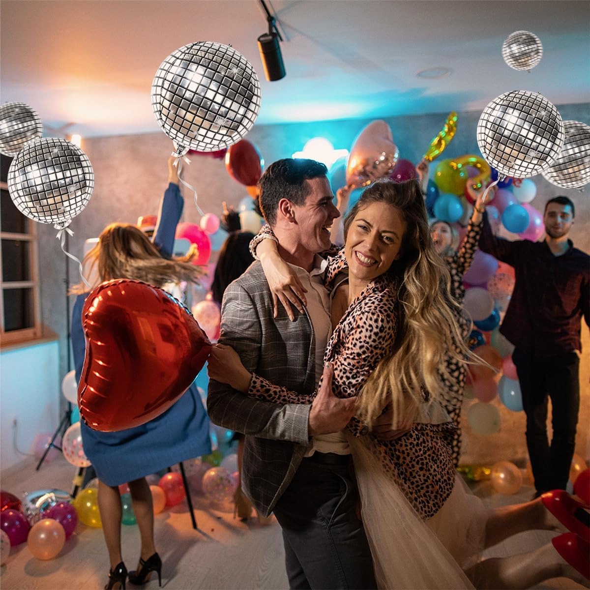 22 Inch 4D Silver Disco Ball B - Confetti Balloon Set avis et prix