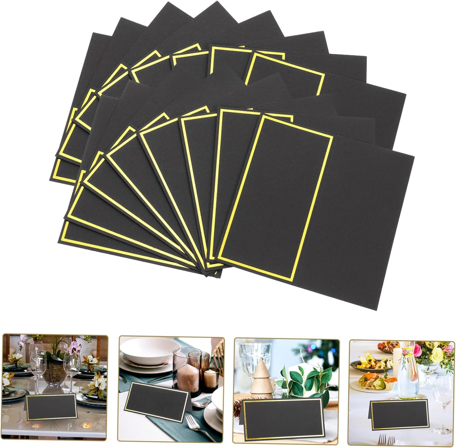 10/20/50pcs Black Gold Name Pl - Table Number Gold avis et prix