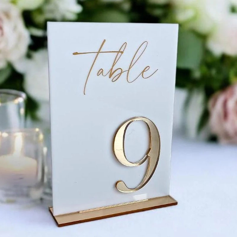 Wedding Table Numbers for Cere - Table Number Gold avis et prix