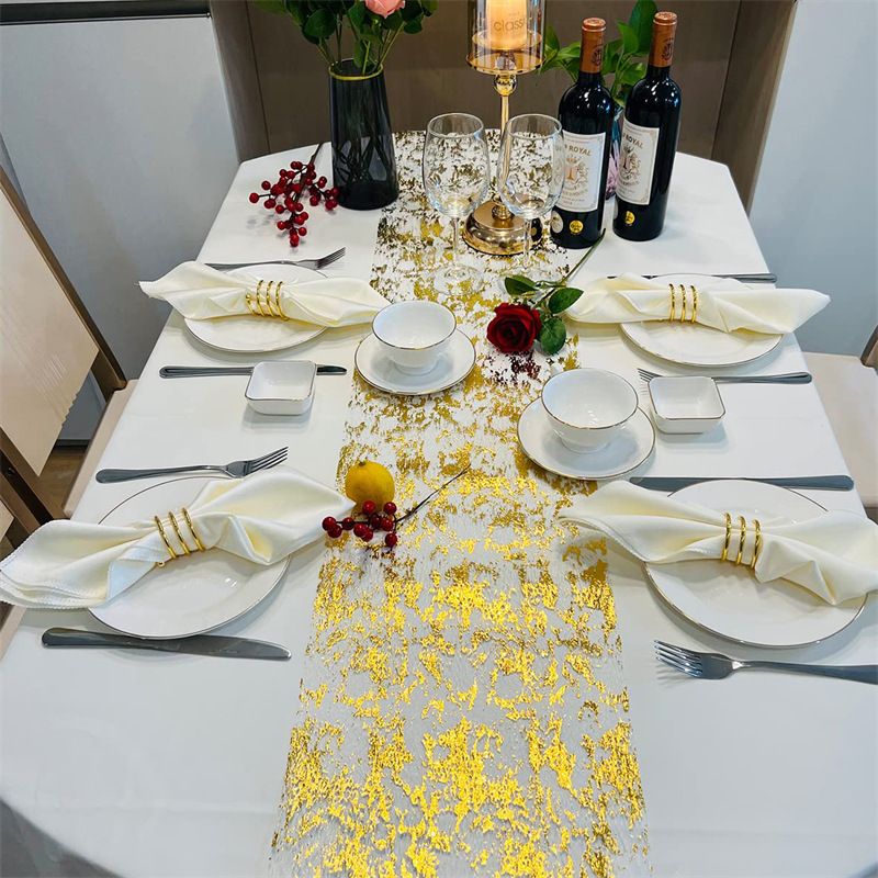 Gold Table Runner Metallic Gli - Table Runner Sequin avis et prix