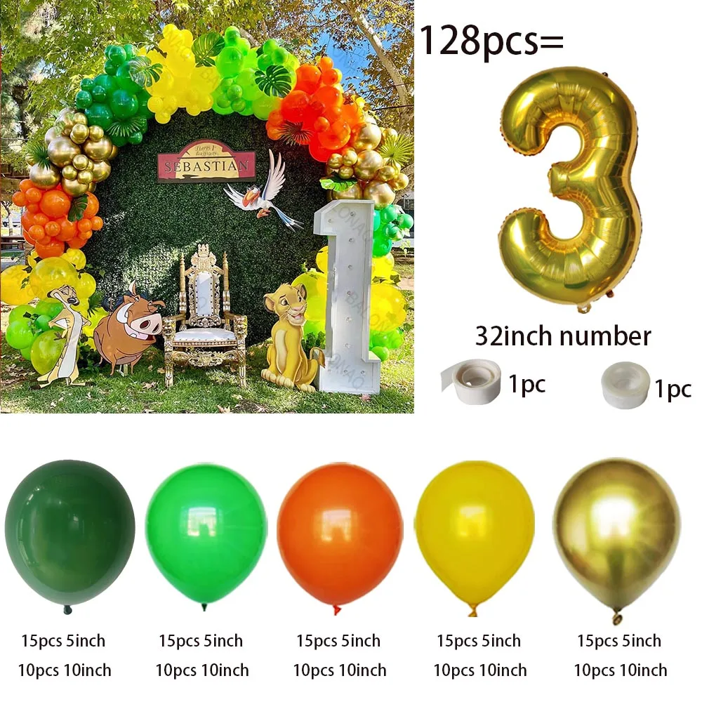 128Pcs Lion King Balloons Arch - Wedding Supply Kit avis et prix