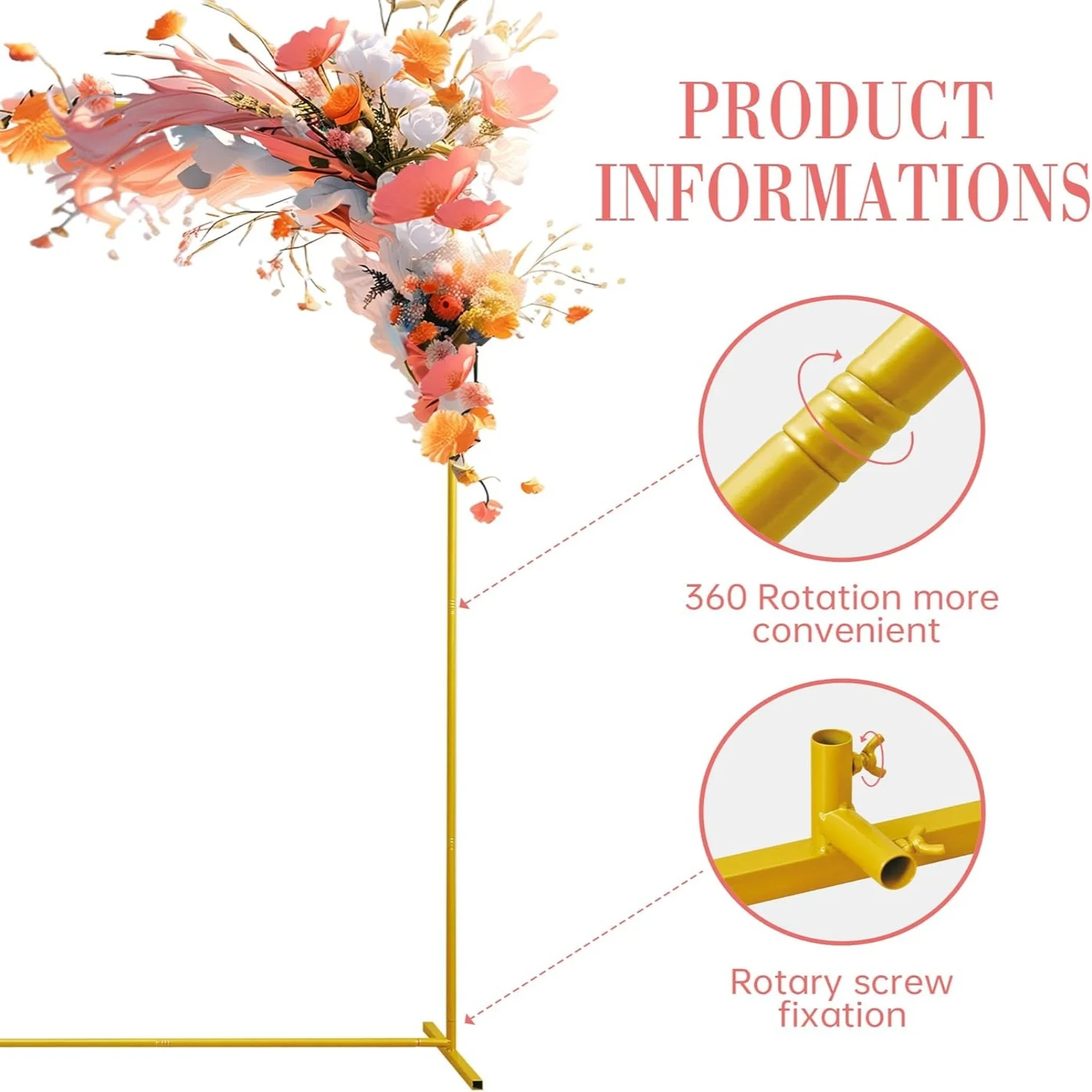 Gold Wedding Arches Square Bac - Confetti Balloon Set avis et prix